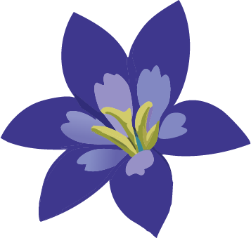 bluebell flower icon purple